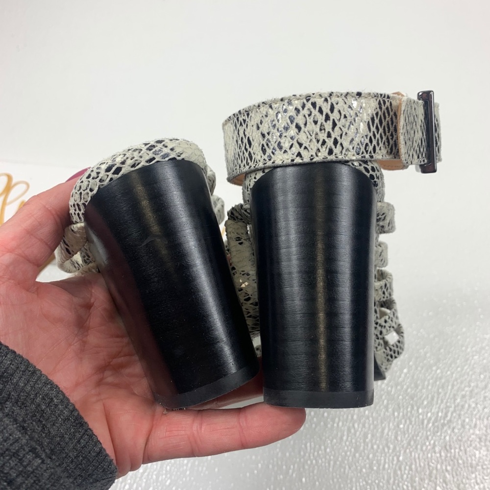 Vionic Sami Caged Block Heel Sandals Snake Nwot - image 4